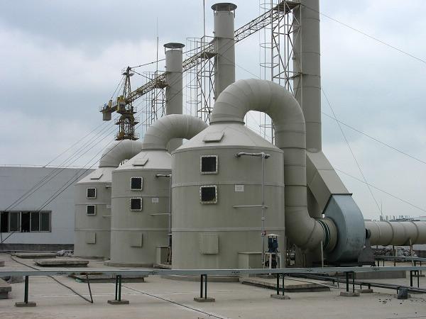 陜西寶雞工地玻璃鋼脫硫塔